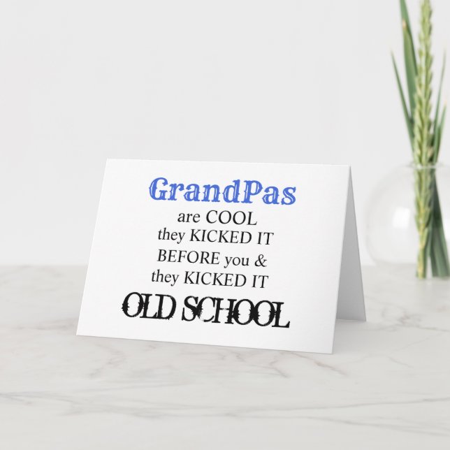 Carte Grand-père est le meilleur cool de la vieille écol (Devant)