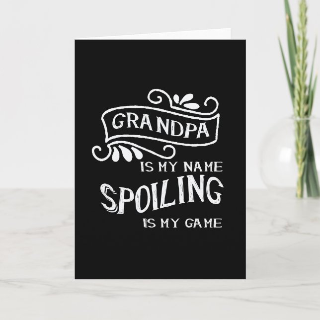 Carte Grand-Père Est Mon Nom Spots Est Mon Jeu (Devant)