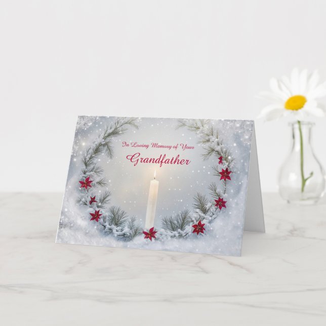 Carte Grand-père grand-père souvenir à Noël (Petite plante)