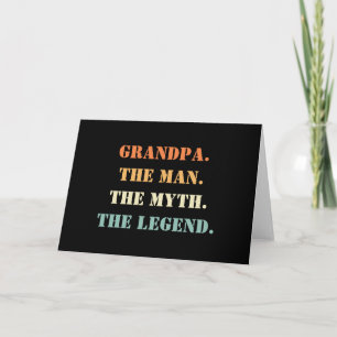 Carte Grand-Père L'Homme Le Mythe La Légende Fête des pè