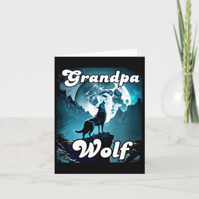 Carte Grand-père Loup Tribu assortie Loups Camping Pack  (Devant)
