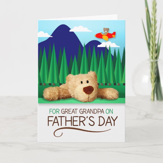 Carte Grand-père sur Fête des pères Teddy Bear (Devant)