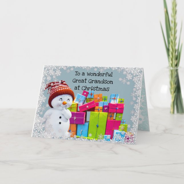 Carte Grand-petit-fils à Noël (Devant)