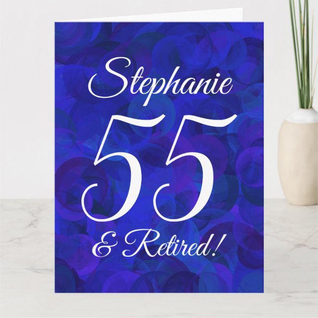 Carte Grand Royal Blue 55 et retraite heureuse (Devant)