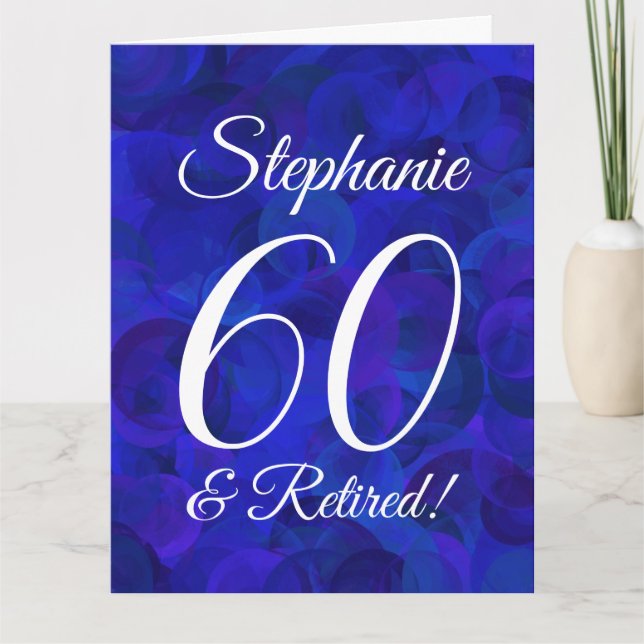Carte Grand Royal Blue 60 et retraite heureuse (Devant)