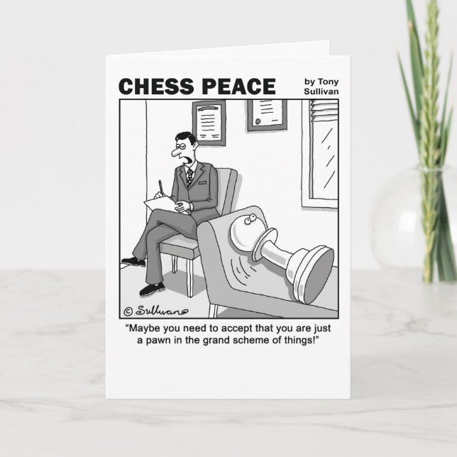 Carte "Grand Schéma des choses Chess Peace Greeting Card (Devant)
