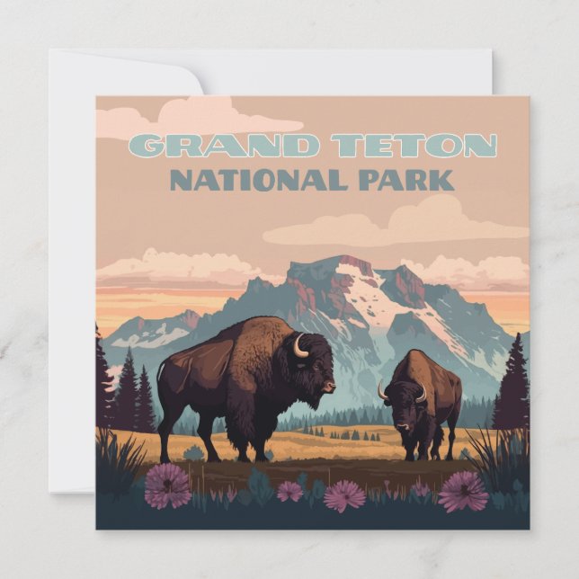 Carte Grand Teton National Park Jackson Wyoming Mountain (Devant)