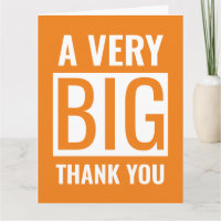 Grand Texte Un Très Grand Merci Orange Et Blanc