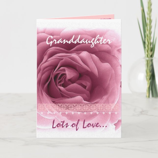 Carte GRANDDAUGHTER Anniversaire - Rose rose rose rose e (Devant)