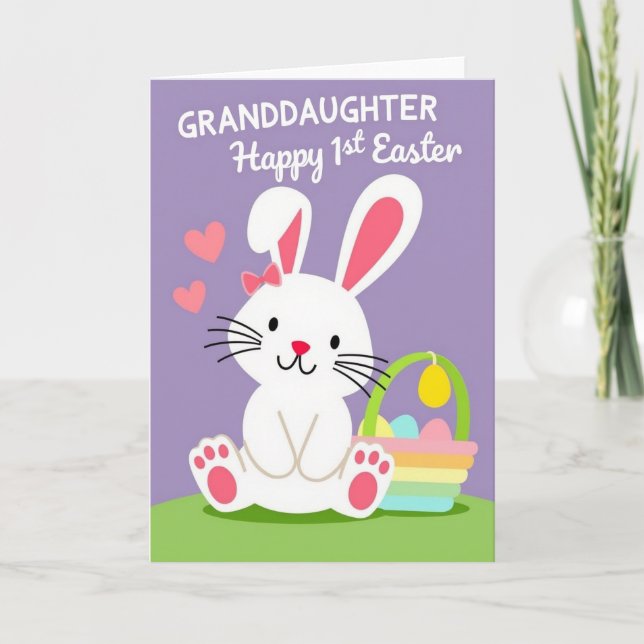 Carte Granddaughter First Easter Art Card (Devant)
