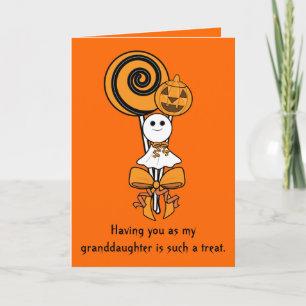 Carte Granddaughter Halloween Card : Three Sweet Treats