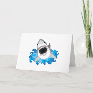 Carte Grande attaque de requin blanc