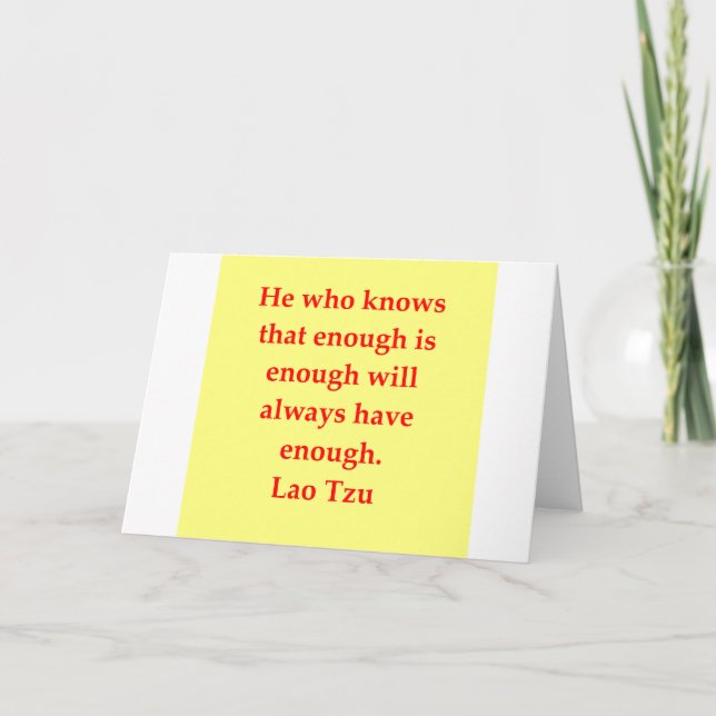 Carte grande citation Lao Tzu (Devant)