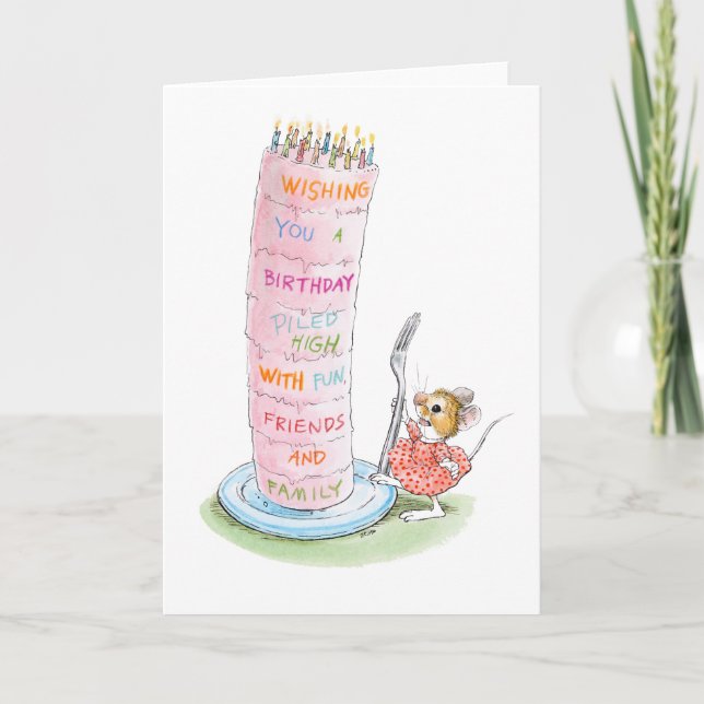 Carte grande de gâteau d'anniversaire (Devant)