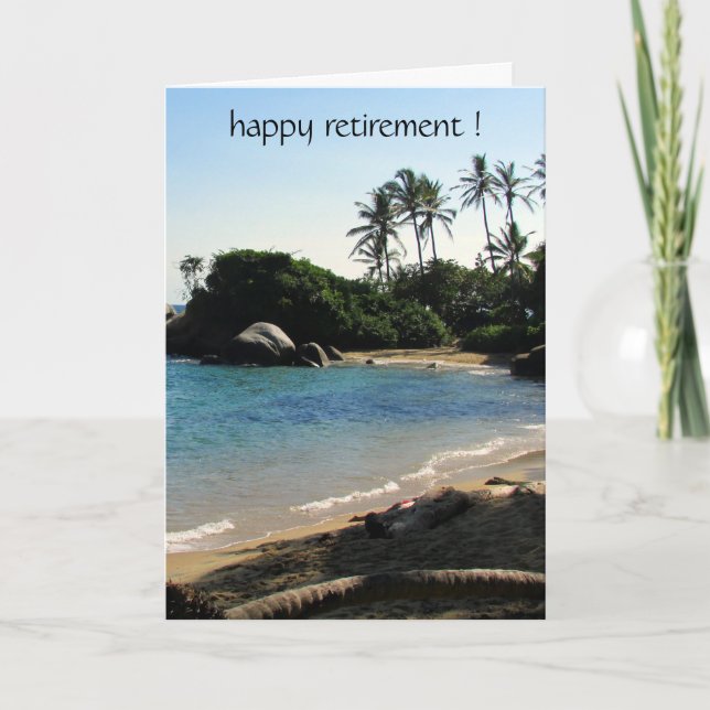 Carte grande plage à la retraite (Devant)