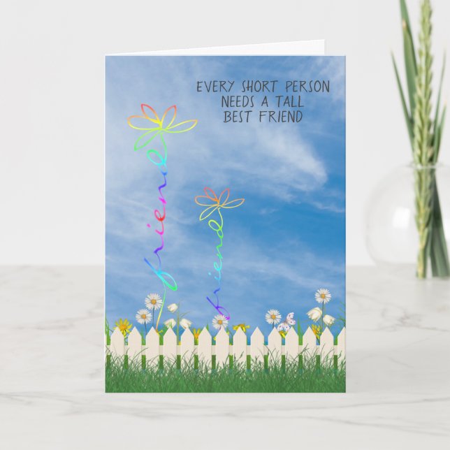 Carte grandes et courtes Meilleures marguerites amies (Devant)