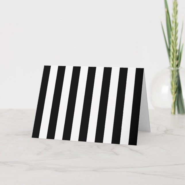 Carte Grandes rayures verticales noires et blanches (Devant)