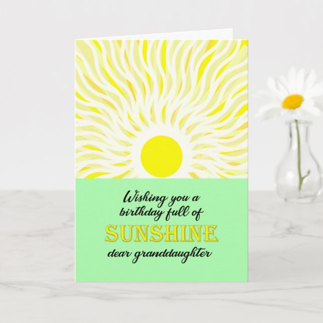 Carte Grandgirl Birthday Bright Sunshine Card (Petite plante)