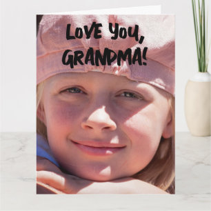 CARTE GRANDMA BIRTHDAY PHOTO BANTHDAY GREETING CARD