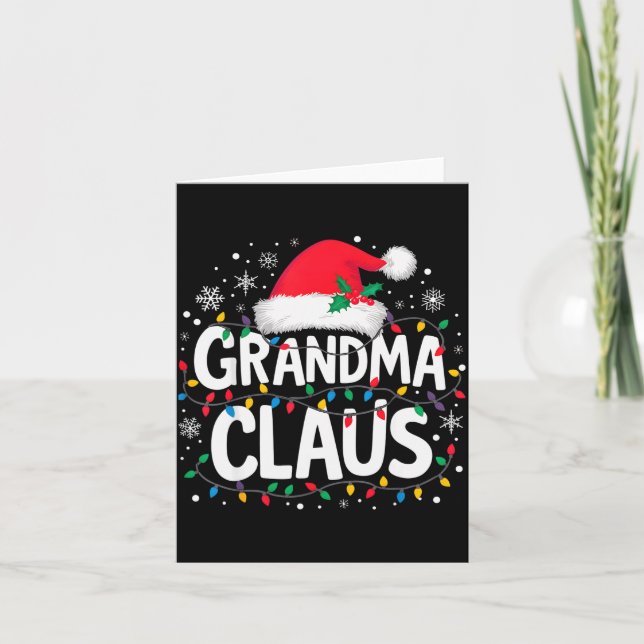 Carte Grandma Claus Christmas Lights Santa Family Matchi (Devant)