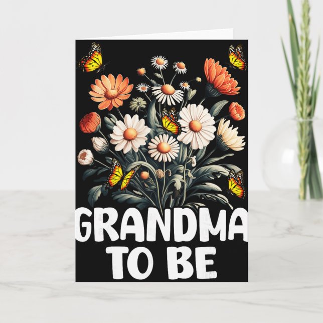Carte Grandma To Be, New Baby Pregnancy Announcement Rev (Devant)