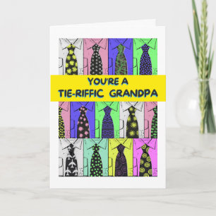 Carte Grandpa Fête des pères Cravate-riffes Chemises et