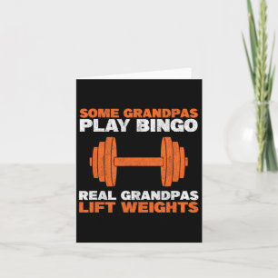 Carte Grandpa Lift Weights Bodybuilding Grand-père Weig