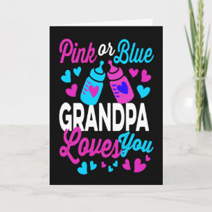 Carte GRANDPA rose ou bleu vous aime   Gardien du genre