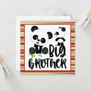 Carte Grands et Petits Pandas Mignons avec Citation du G