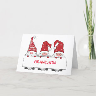CARTE **GRANDSON** DE GNOMES POUR NOËL