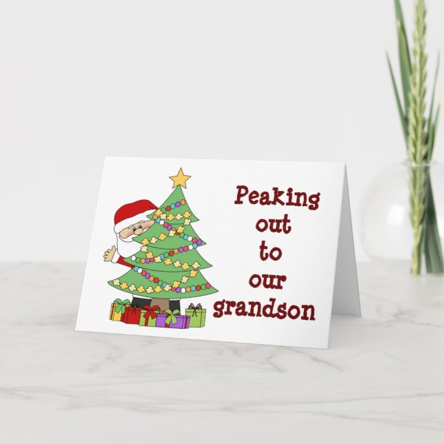 CARTE **GRANDSON** ESPÉRONS QUE PÈRE NOËL EST "BON POUR  (Devant)