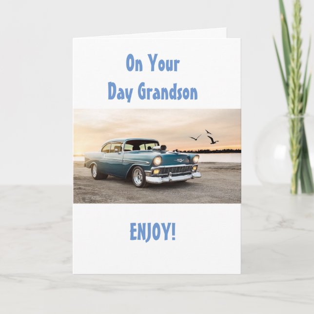 CARTE **GRANDSON** PROFITEZ DE VOTRE ANNIVERSAIRE ! (Devant)