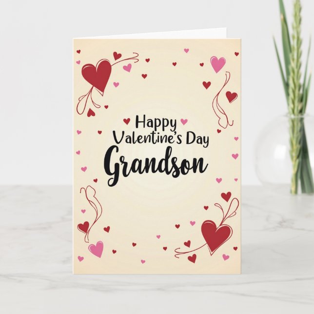 Carte Grandson Valentine Greeting Card (Devant)