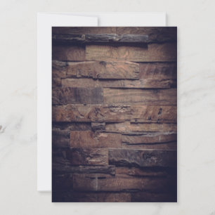 Carte Grange en bois rustique Mariage extérieur-MODÈLE n