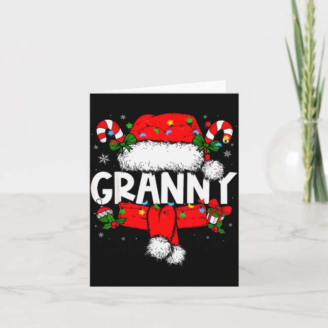 Carte Granny Christmas Pajama Santa Claus Family Matchin (Devant)
