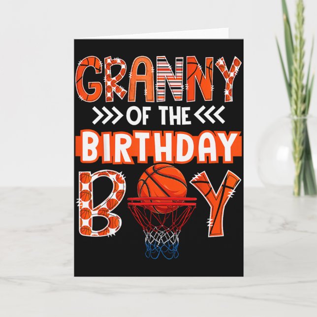 Carte Granny Of The Birthday Boy Basketball Lover Matchi (Devant)