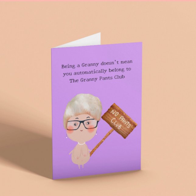 Carte Granny Pants drôle Anniversaire (Créateur téléchargé)