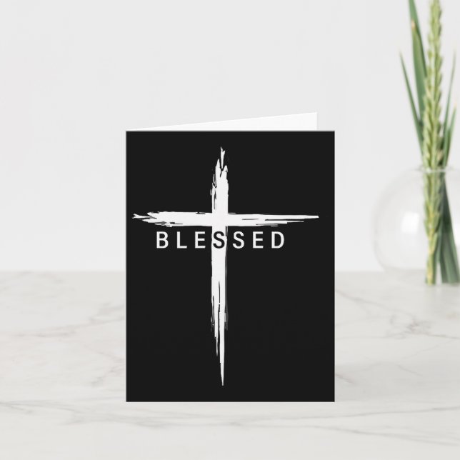 Carte Graphic Christian Cross Jesus Christ Men Women Ble (Devant)