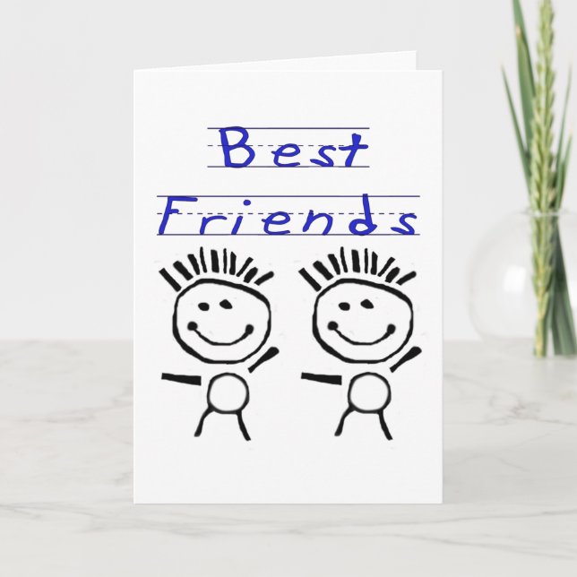 Carte Graphique à coller Meilleurs amis (Devant)
