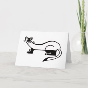 Carte Graphique animal menacé de FERRET à pieds noirs -