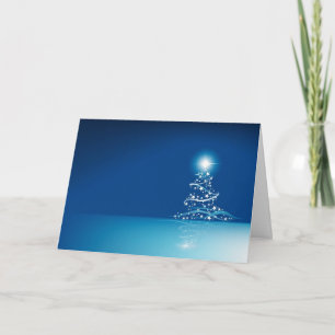Carte graphique bleue pour Noël -