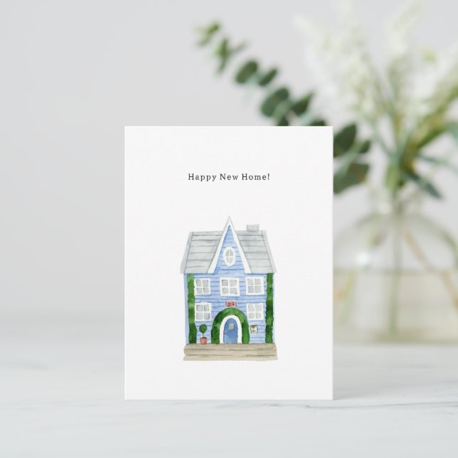 Carte graphique Blue House Illustration à la carte (Debout devant)