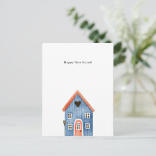 Carte graphique Blue House Illustration à la carte