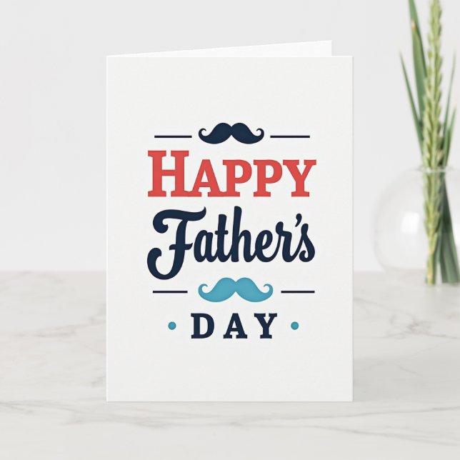 Carte graphique de Fête des Pères adorable (Devant)