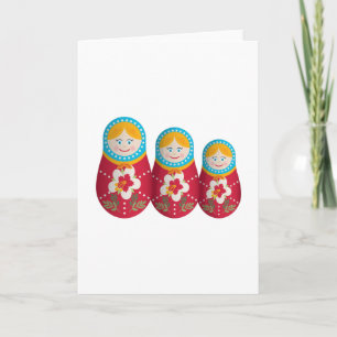 Carte Graphique de Matryoshka, poupée nicheuse russe mig
