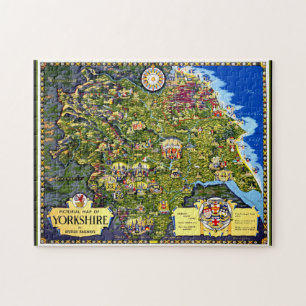 Carte graphique du puzzle Yorkshire