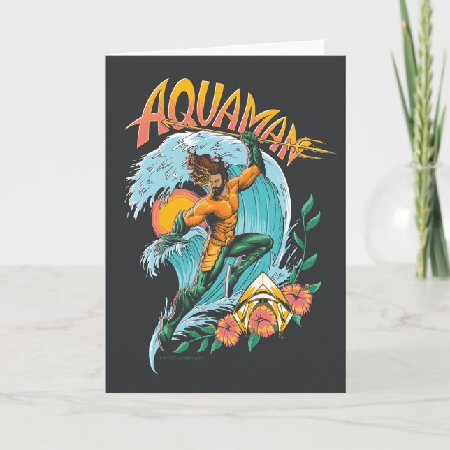 Carte Graphique du Surf de levage Aquaman et Trident (Devant)