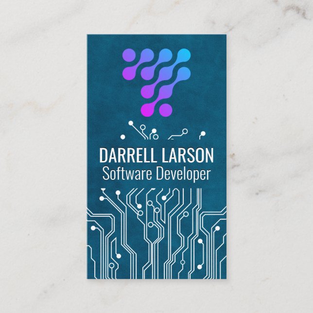 Carte graphique Futuristic Logo Circuit Board (Devant)