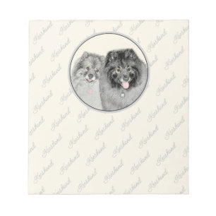 Carte graphique Keeshond Bloc-notes pour maman et 