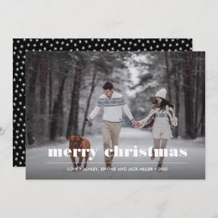 Carte Graphique minimal   Black Christmas Photo